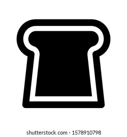 bread icon isolated sign symbol vector illustration - high quality black style vector icons
