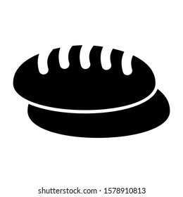 bread icon isolated sign symbol vector illustration - high quality black style vector icons
