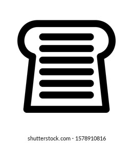 bread icon isolated sign symbol vector illustration - high quality black style vector icons
