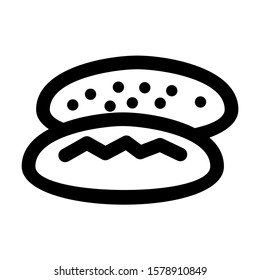 bread icon isolated sign symbol vector illustration - high quality black style vector icons
