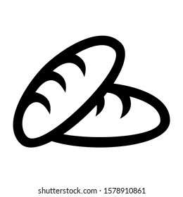 bread icon isolated sign symbol vector illustration - high quality black style vector icons
