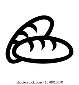 bread icon isolated sign symbol vector illustration - high quality black style vector icons
