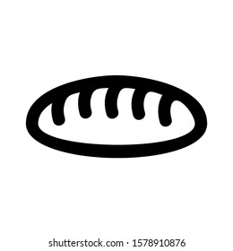 bread icon isolated sign symbol vector illustration - high quality black style vector icons
