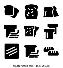 bread icon isolated sign symbol vector illustration - Collection of high quality black style vector icons
