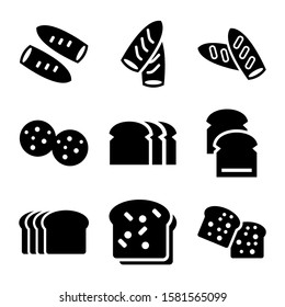 bread icon isolated sign symbol vector illustration - Collection of high quality black style vector icons
