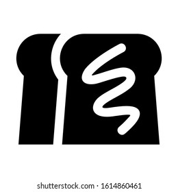 bread icon isolated sign symbol vector illustration - high quality black style vector icons
