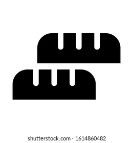 bread icon isolated sign symbol vector illustration - high quality black style vector icons
