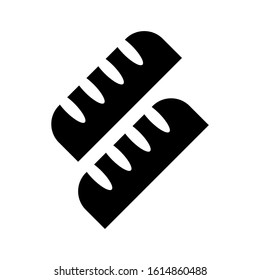 bread icon isolated sign symbol vector illustration - high quality black style vector icons
