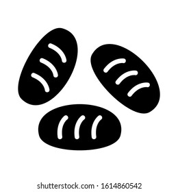 bread icon isolated sign symbol vector illustration - high quality black style vector icons
