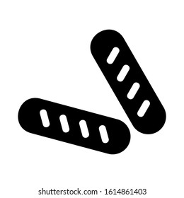 bread icon isolated sign symbol vector illustration - high quality black style vector icons
