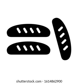 bread icon isolated sign symbol vector illustration - high quality black style vector icons
