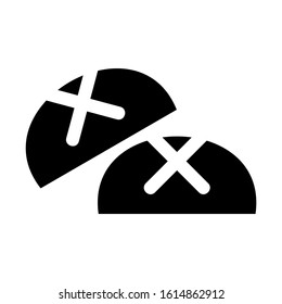 bread icon isolated sign symbol vector illustration - high quality black style vector icons
