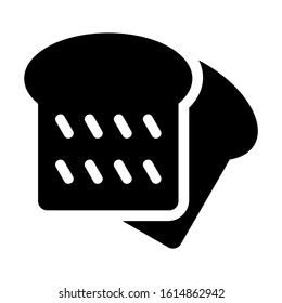 bread icon isolated sign symbol vector illustration - high quality black style vector icons
