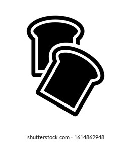 bread icon isolated sign symbol vector illustration - high quality black style vector icons
