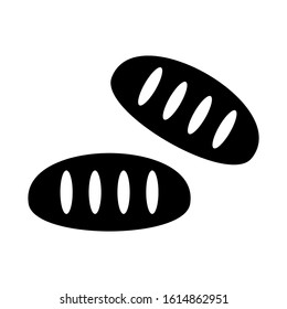 bread icon isolated sign symbol vector illustration - high quality black style vector icons
