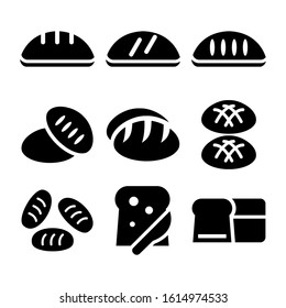 bread icon isolated sign symbol vector illustration - Collection of high quality black style vector icons
