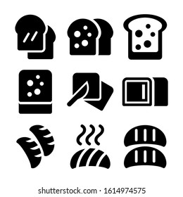 bread icon isolated sign symbol vector illustration - Collection of high quality black style vector icons
