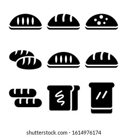 bread icon isolated sign symbol vector illustration - Collection of high quality black style vector icons
