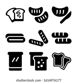 bread icon isolated sign symbol vector illustration - Collection of high quality black style vector icons
