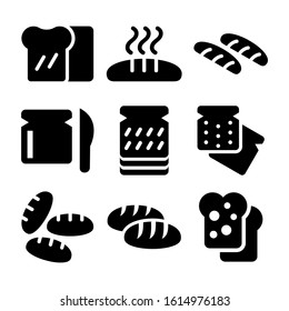 bread icon isolated sign symbol vector illustration - Collection of high quality black style vector icons
