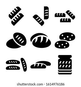 bread icon isolated sign symbol vector illustration - Collection of high quality black style vector icons
