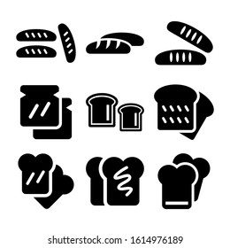 bread icon isolated sign symbol vector illustration - Collection of high quality black style vector icons
