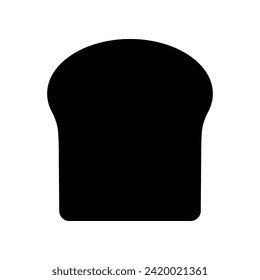 bread icon isolated, sign symbol of slice toast, vector illustration in black color