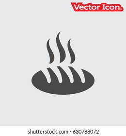 Bread icon isolated sign symbol and flat style for app, web and digital design. Vector illustration.