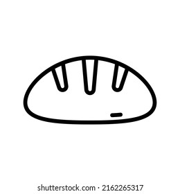 Bread Icon. Line Art Style Design Isolated On White Background