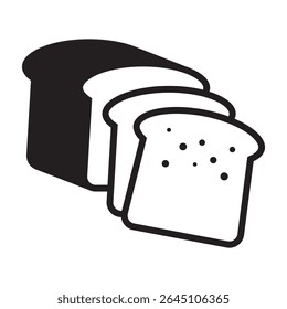 Bread icon. Bread loaf icon.