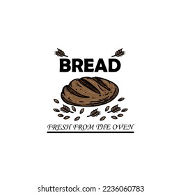 bread icon logo. illustration of bred design vector