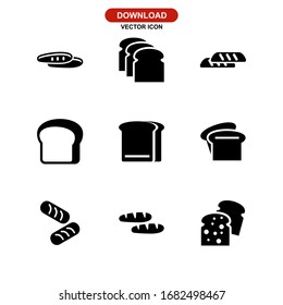 bread icon or logo isolated sign symbol vector illustration - Collection of high quality black style vector icons

