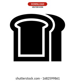 bread icon or logo isolated sign symbol vector illustration - high quality black style vector icons
