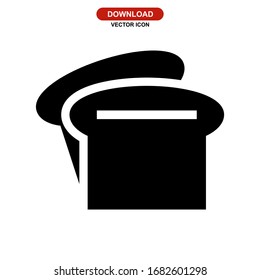 bread icon or logo isolated sign symbol vector illustration - high quality black style vector icons
