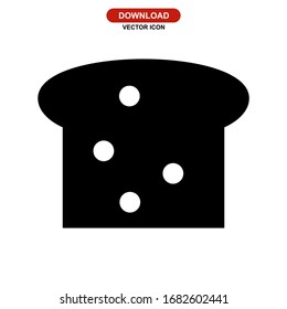 bread icon or logo isolated sign symbol vector illustration - high quality black style vector icons

