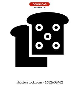 bread icon or logo isolated sign symbol vector illustration. high quality black style vector icons.
