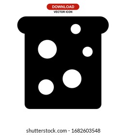 Icono de pan o logotipo aislado símbolo de signo ilustración vectorial ilustración. iconos vectoriales de estilo negro de alta calidad.
