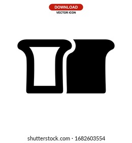 bread icon or logo isolated sign symbol vector illustration. high quality black style vector icons.
