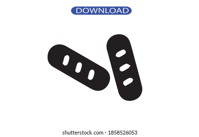bread icon or logo isolated sign symbol vector illustration - high quality black style vector icons.