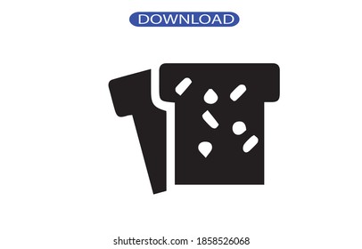 bread icon or logo isolated sign symbol vector illustration - high quality black style vector icons.