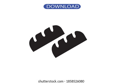 bread icon or logo isolated sign symbol vector illustration - high quality black style vector icons.