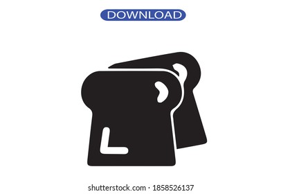 Brotsymbol oder Logo einzeln auf Zeichen, Vektorgrafik - hochwertige Vektorsymbole im schwarzen Stil.