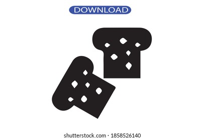 Brotsymbol oder Logo einzeln auf Zeichen, Vektorgrafik - hochwertige Vektorsymbole im schwarzen Stil.