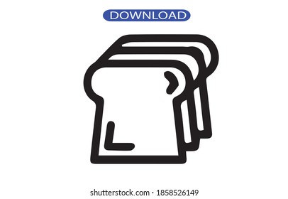 bread icon or logo isolated sign symbol vector illustration - high quality black style vector icons.