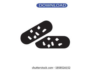 bread icon or logo isolated sign symbol vector illustration - high quality black style vector icons.