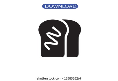 bread icon or logo isolated sign symbol vector illustration - high quality black style vector icons.