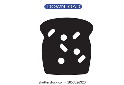 bread icon or logo isolated sign symbol vector illustration - high quality black style vector icons.