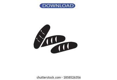 bread icon or logo isolated sign symbol vector illustration - high quality black style vector icons.