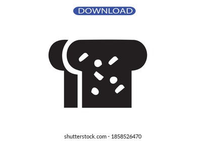 bread icon or logo isolated sign symbol vector illustration - high quality black style vector icons.