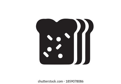 bread icon or logo isolated sign symbol vector illustration - high quality black style vector icons.